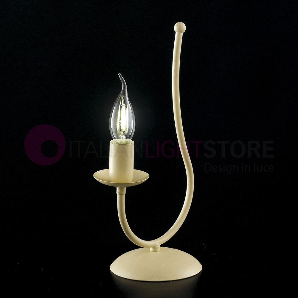 ISABEL Abat-jour Candlestick lamp in Wrought Iron Classic Shabby Chic