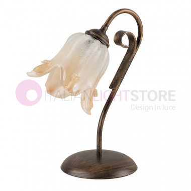 CLARISSA Abat-jour Wrought Iron Table Lamp Rustic Florentine Style