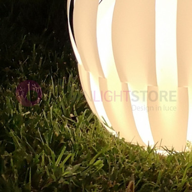QUEEN OUTDOOR Lámpara de exterior D. 29 Portátil Led Diseño Moderno Blanco ZERO LINE