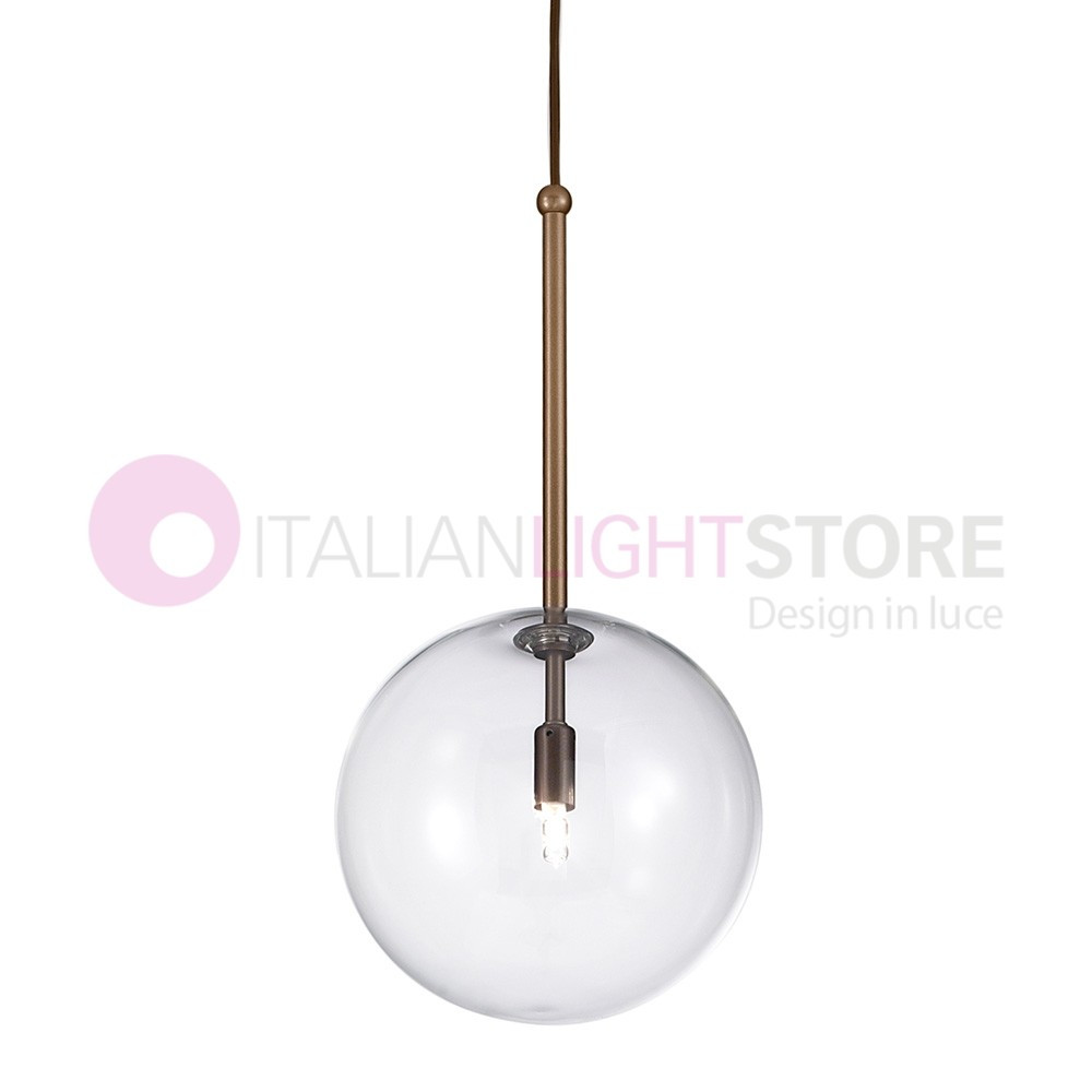 ESTRO Mini Moderne Suspension Boule de Lumière en Verre d20 Metallux Éclairage