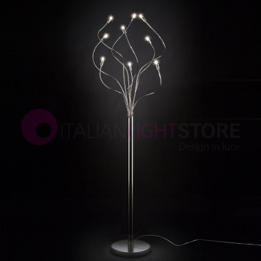 FREE SPIRIT CLASSIC Lampada da Terra Moderna Cromo 9 Luci Bracci Flessibil Metallux