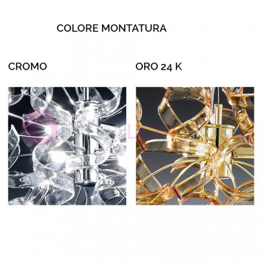 ASTRO Mini Sospensione Moderna 1 Luce con Riccioli in Vetro 206.511 Metallux
