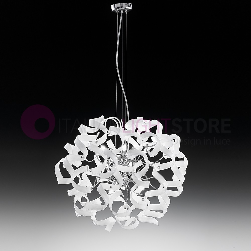 ASTRO Modern Suspension d50 6 Lights with Curls in the Glass 206.150 Metallux