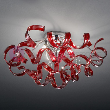 ASTRO Ceiling lamp Ceiling Modern d50 3 Lights with Curls in the Glass 206.330 Metallux
