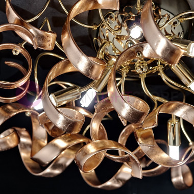 ASTRO Ceiling lamp Ceiling Modern d80 6 Lights with Curls in the Glass 206.380 Metallux