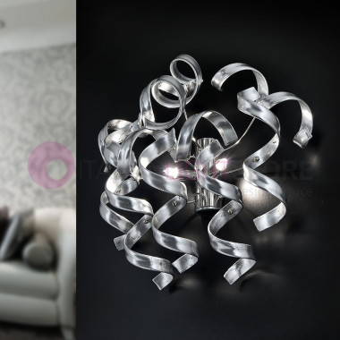 ASTRO Wall Lamp and Ceiling Modern d40 with Curls in the Glass 206.102 Metallux