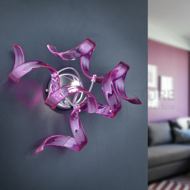 ASTRO Wall Lamp and Ceiling Modern d14 with Curls in the Glass 206.101 Metallux