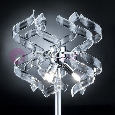 ASTRO Lamp, Chest of drawers, Modern h50 with Curls in the Glass 206.123 Metallux