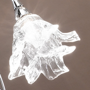 DAFNE Due P Lámpara de pared Diseño moderno Cromo u Oro 1 Luz