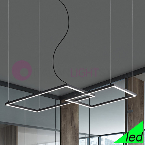 CROIX de Suspension Lampe Led Design Moderne 6593BLC PERENZ