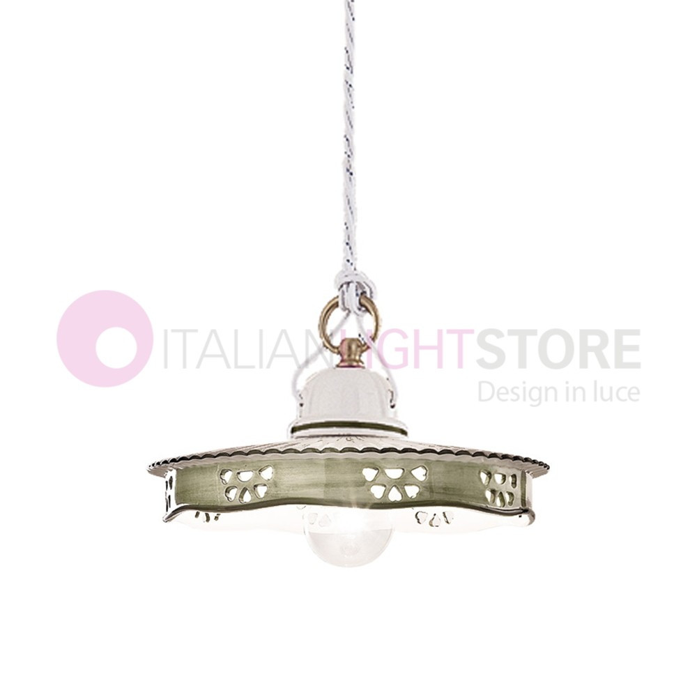 ALEXANDRIA C530SO FERROLUCE Mini Suspension Rustic Decorated Ceramic d.23