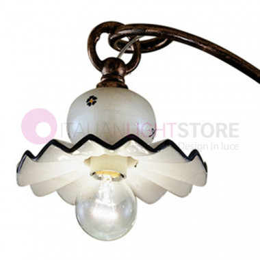 ROMA C404/3PL FERROLUCE Ceiling lamp with 3 lights in Decorated Ceramic Rustic Style