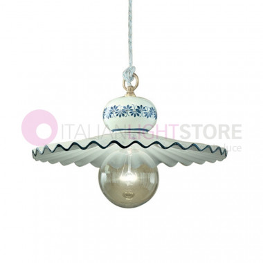 ROMA C397SO FERROLUCE Ceramic Pendant Lamp Decorated Rustic Style d. 41