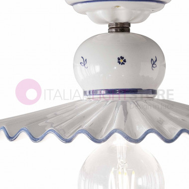 ROMA C376PL FERROLUCE Lámpara de techo de cerámica decorada estilo rústico