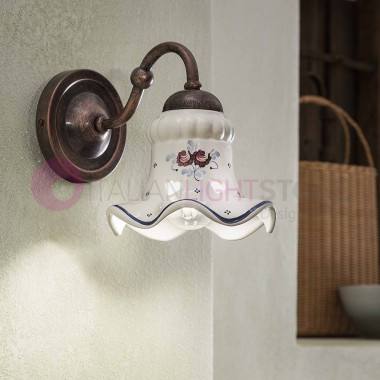 CHIETI FERROLUCE C172AP Lámpara de pared de cerámica decorada estilo rústico