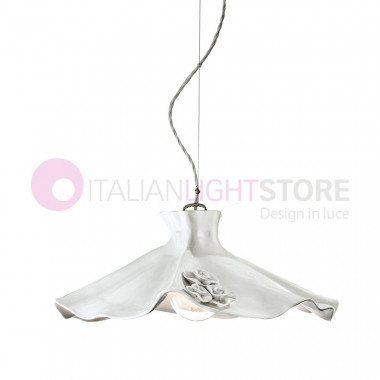 LECCO FERROLUCE C1281SO Suspension Lamp d.38 White Ceramic
