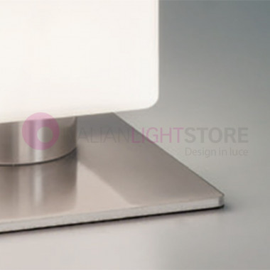 ZARA FABAS LIGHT 3579 Bedside Lamp Cube Modern White Blown Glass