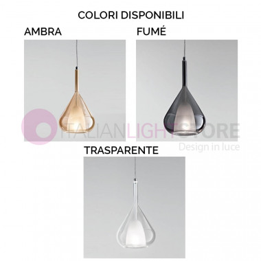 LILA FABAS LIGHT 3481 Suspension Lamp Modern d20 Glass