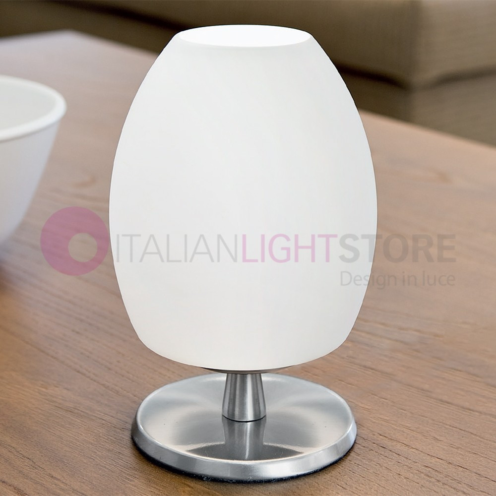 ROCKFORD 3571-30-102 FABAS Luce da Comodino Moderno in Vetro Soffiato Bianco