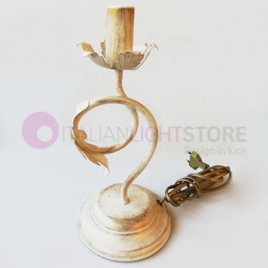 LUCY Lampe de Table en Fer Forgé Stile Rustico Fiorentino