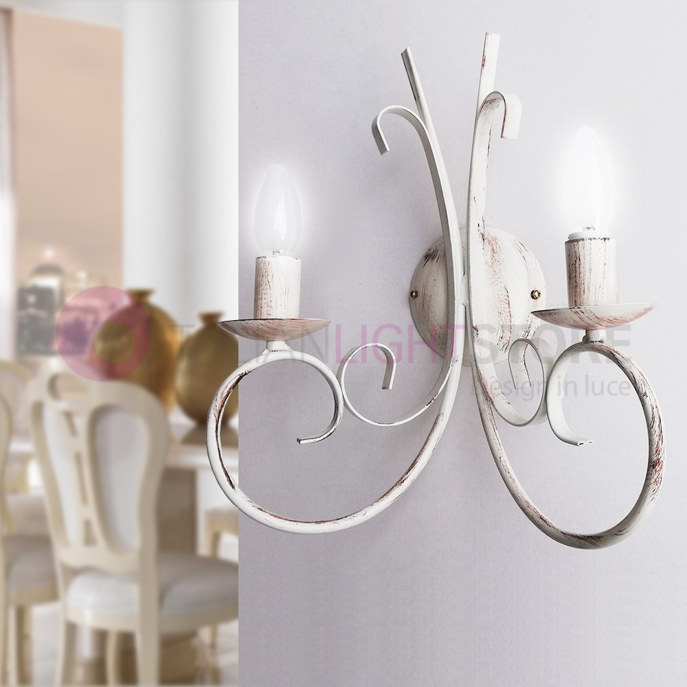 PARIGINA Rustic 2-Light Iron Candelabra Applique