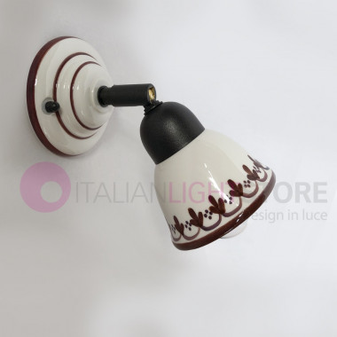 KILA Applikation Spot verstellbar mit dekorierten Keramik Gemeinsame klassische rustikale Stil Spiegel BadezimmerBeleuchtung
