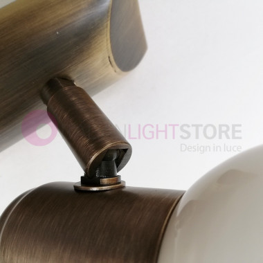 KILA Lámpara 3 Luces Spot Ajustable Mano Decorada Cerámica