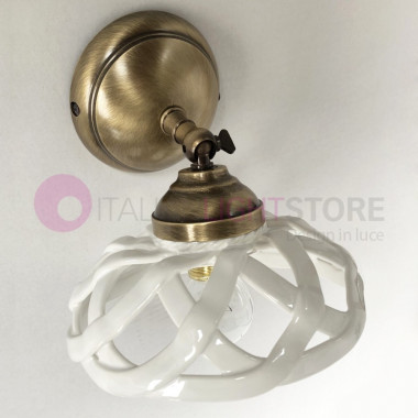 VIGNANOVA Wall-Lamp Ceramic Brass Rustic Country | Ceramiche Borso