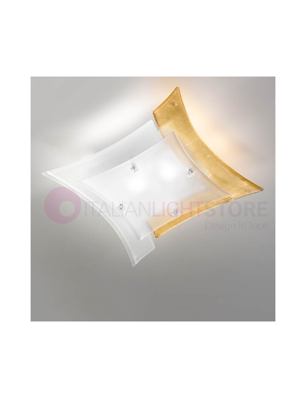 OREGON Ceiling light ceiling lamp Modern Murano Glass L. 44 Cm