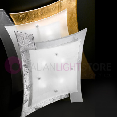 OREGON Maxi de la luz de Techo Moderna de Cristal de Murano L. 73 Cm