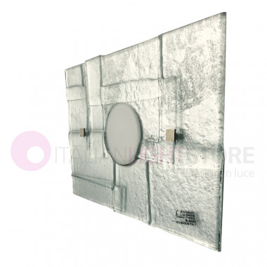 Lampada da parete o soffitto plafoniera Moderna in Vetro di Murano L. 30x20 ultra sottile