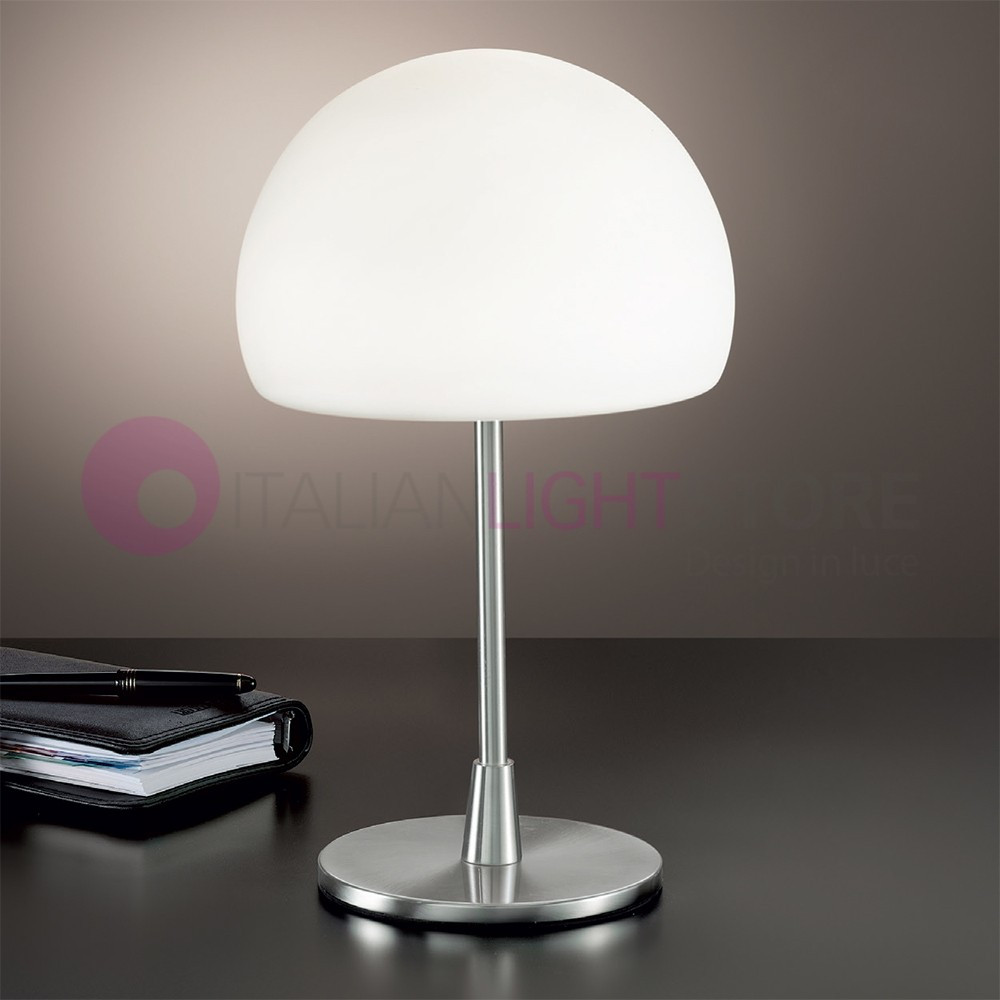 GAIA GRAND 2654-31-178 FABAS Lampe de Chevet Moderne h. 36 en Verre Blanc Soufflé