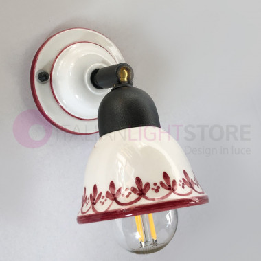 KILA Applique-Spot Orientable avec Joint décoratif de la Céramique rustique classique Éclairage de salle de bains miroir