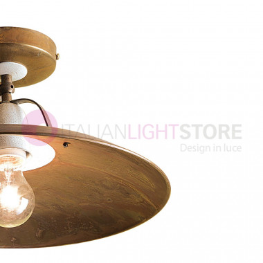 FONSO Ceiling Lamp, Flat Ceiling, Rustic Q. 37 Country