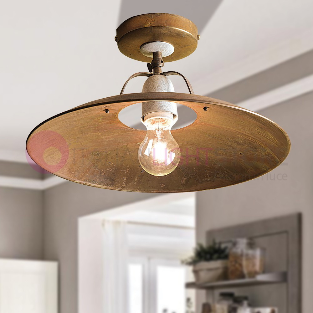 FONSO Ceiling Lamp, Flat Ceiling, Rustic Q. 45 Country