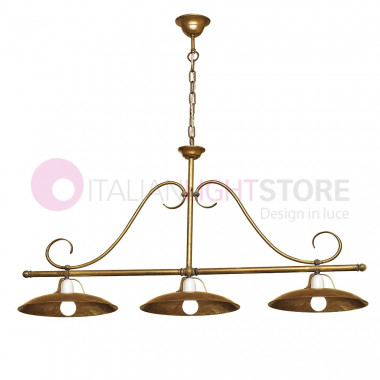 FONSO Chandelier Barbell 3 Lights Rustic Country
