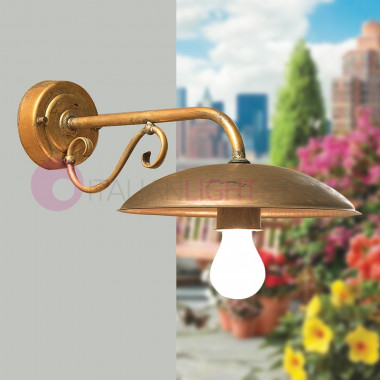 DREA-Applikation Rustikale Platte d.26-Lampe Außen Garten FEBOLIGHT