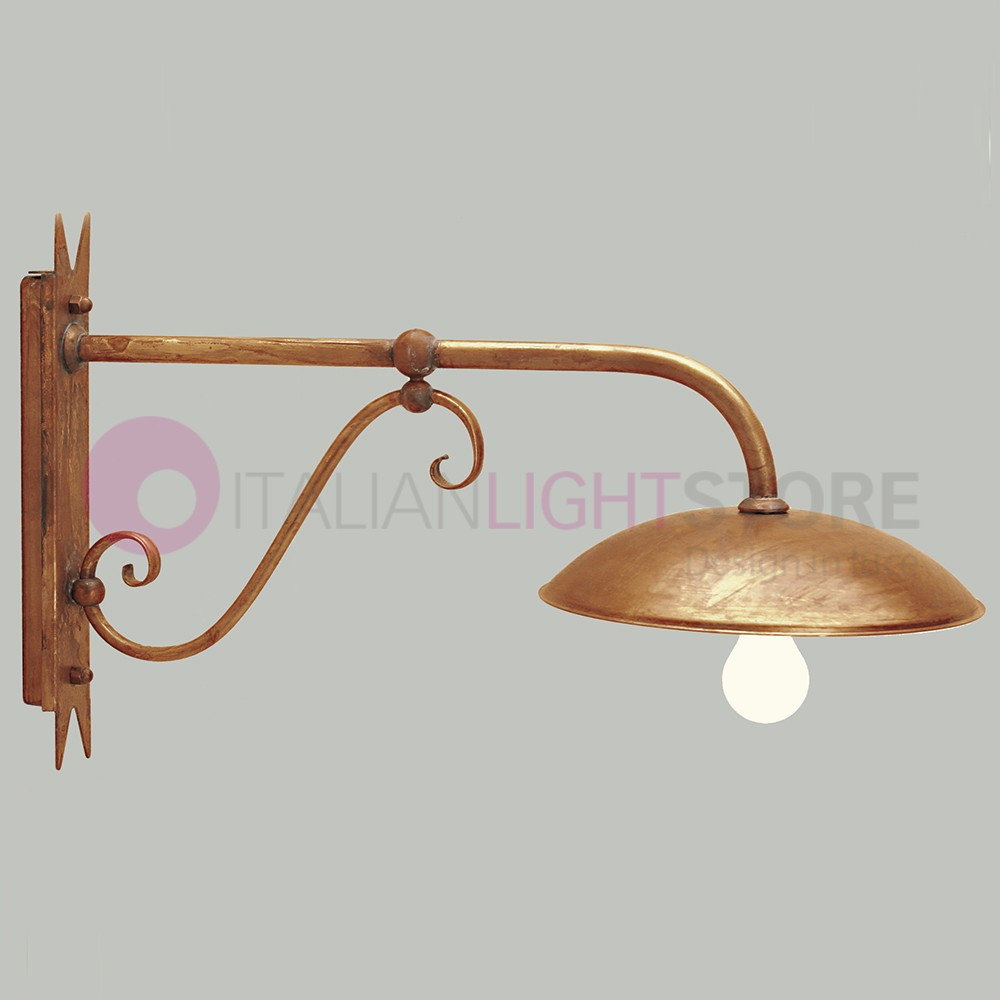 DREA Applique Rustic L. 70 Flat-d.30 Lamp Outdoor Garden FEBOLIGHT