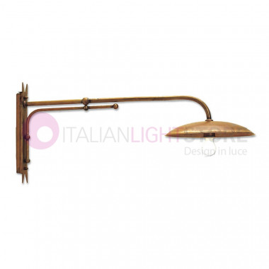 It WAS Applique with the long arm L. 100 cm. Flat-d.37 Lamp Rustic Outdoor Garden FEBOLIGHT
