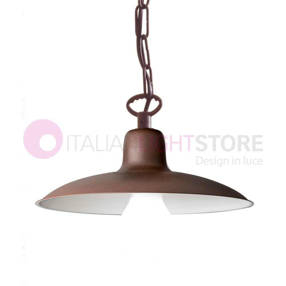 WAS Chandelier Suspension Plate d.21 Lamp Rustic Outdoor Garden FEBOLIGHT WAS Chandelier Suspension Plate d.21 Lamp Rustic Outdoor Garden FEBOLIGHT