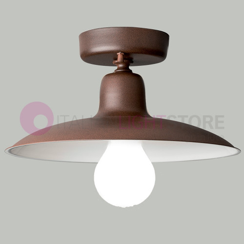 WAS Ceiling to a Flat Ceiling d.21 Lamp Rustic Outdoor Garden FEBOLIGHT