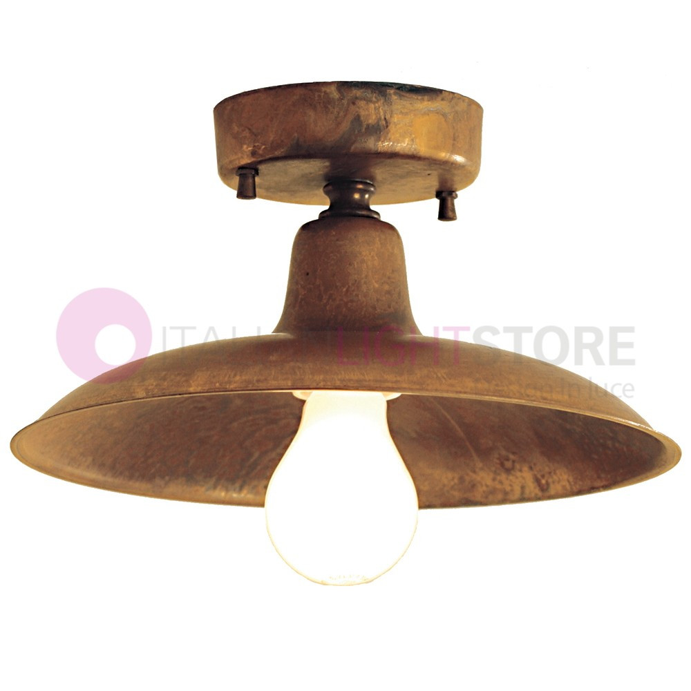 WAS Ceiling to a Flat Ceiling d.26 Lamp Rustic Outdoor Garden FEBOLIGHT