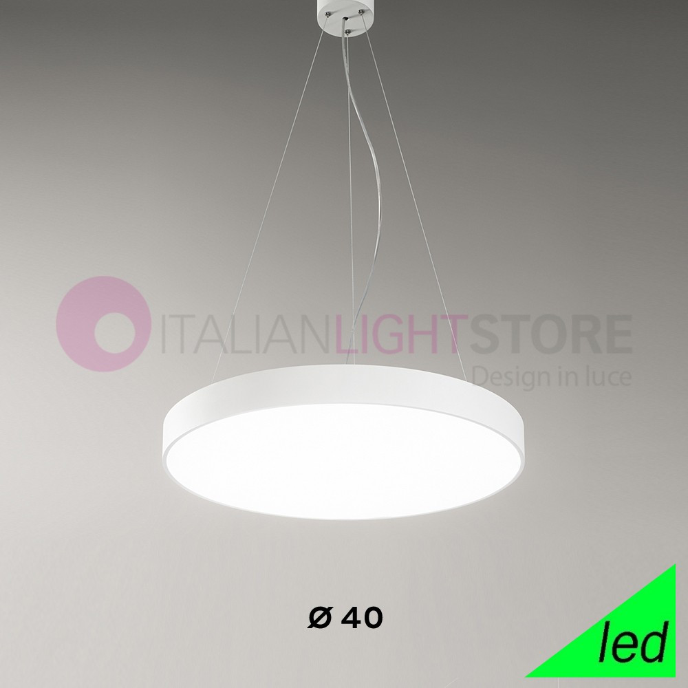 Lampada sospensione cucina circolare moderno lampadario per cucina bianco  led 30