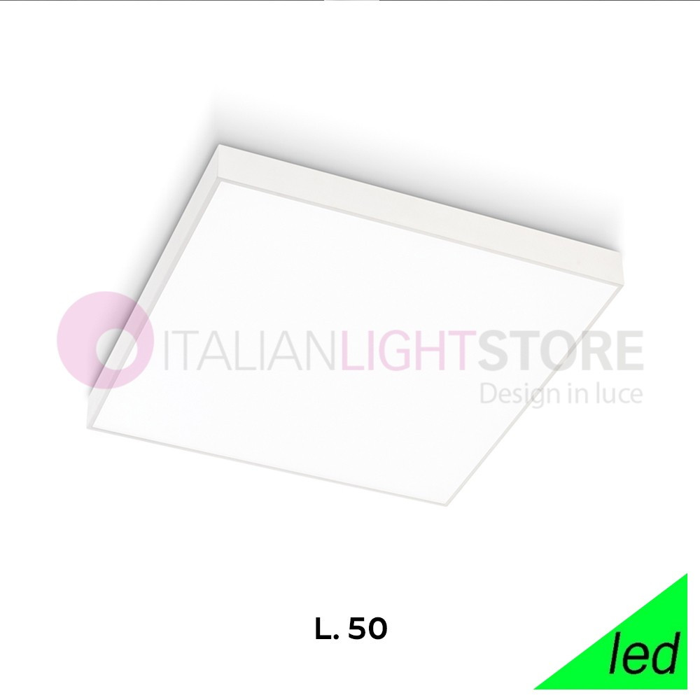 KINGSTONE GEALUCE GPL311 Plafoniera Moderna Quadrata Bianca a Led L. 50