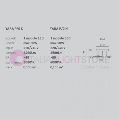 YARA GEALUCE Moderner Heizkörper Bianca d.70 mit integrierter LED