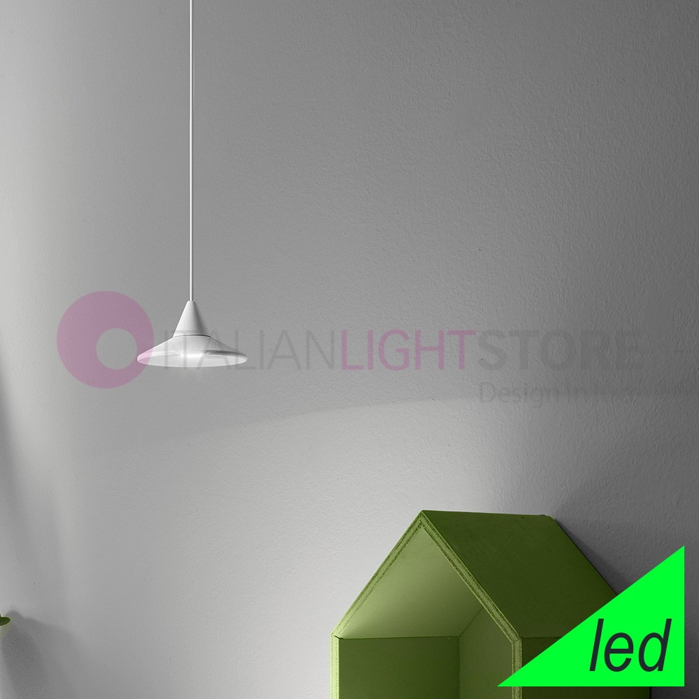 HELENA GEALUCE Mini Modern Suspension White d. 9 integrated LED