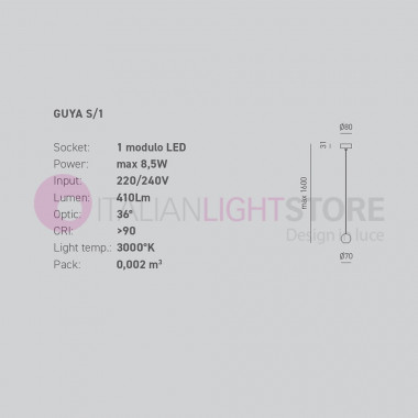 GUYA GEALUCE Mini Moderne Aufhängung d. 7 Integrierte LED