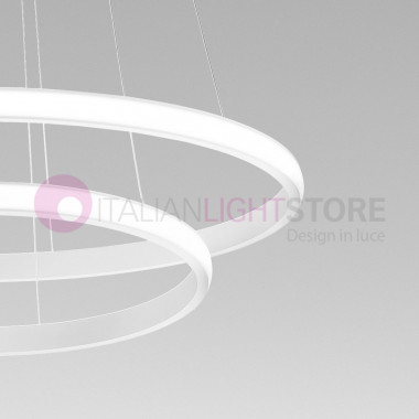 IOLE GEALUCE IOLE-S2 Suspensión moderna con 2 círculos de luz d.67 con LED integrado