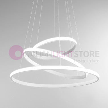 IOLE GEALUCE IOLE-S3 Modern suspension with 3 Luminous Circles d.80 led integrated