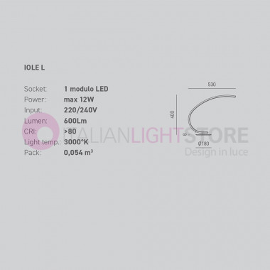 IOLE GEALUCE IOLE-L Moderne Tischleuchte weiß oder Gold LED integriert